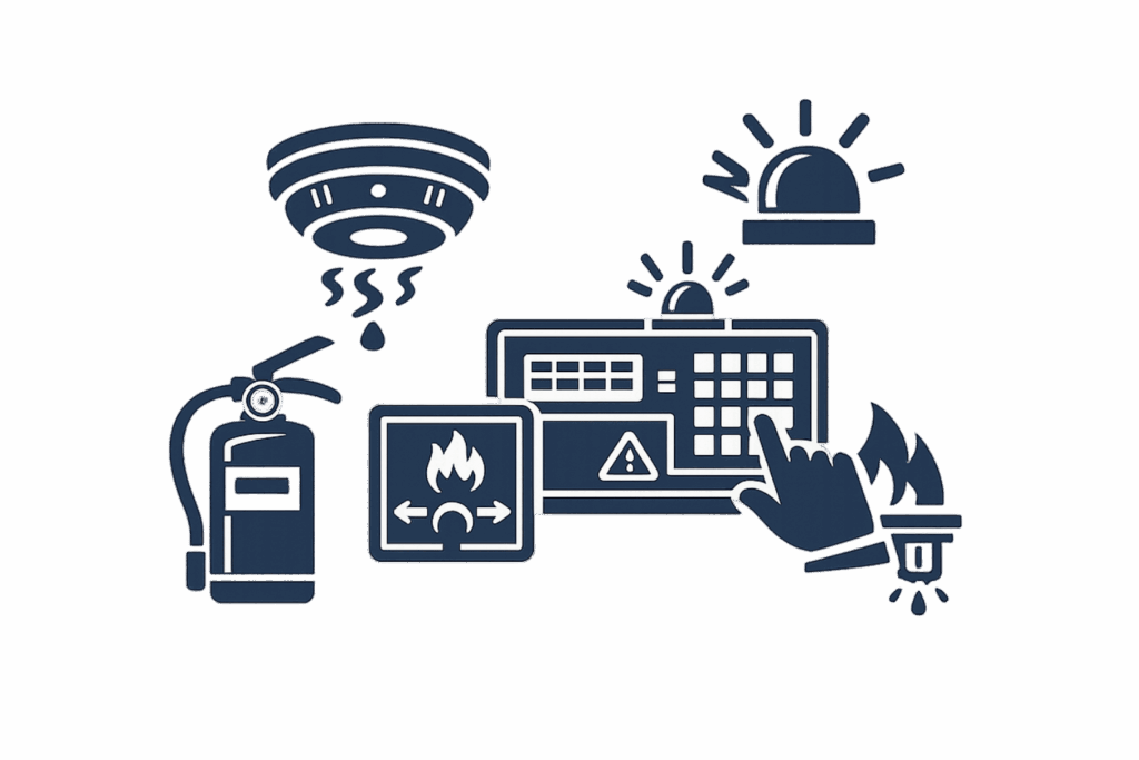 Icône détection incendie & SSI – alarmes et évacuation