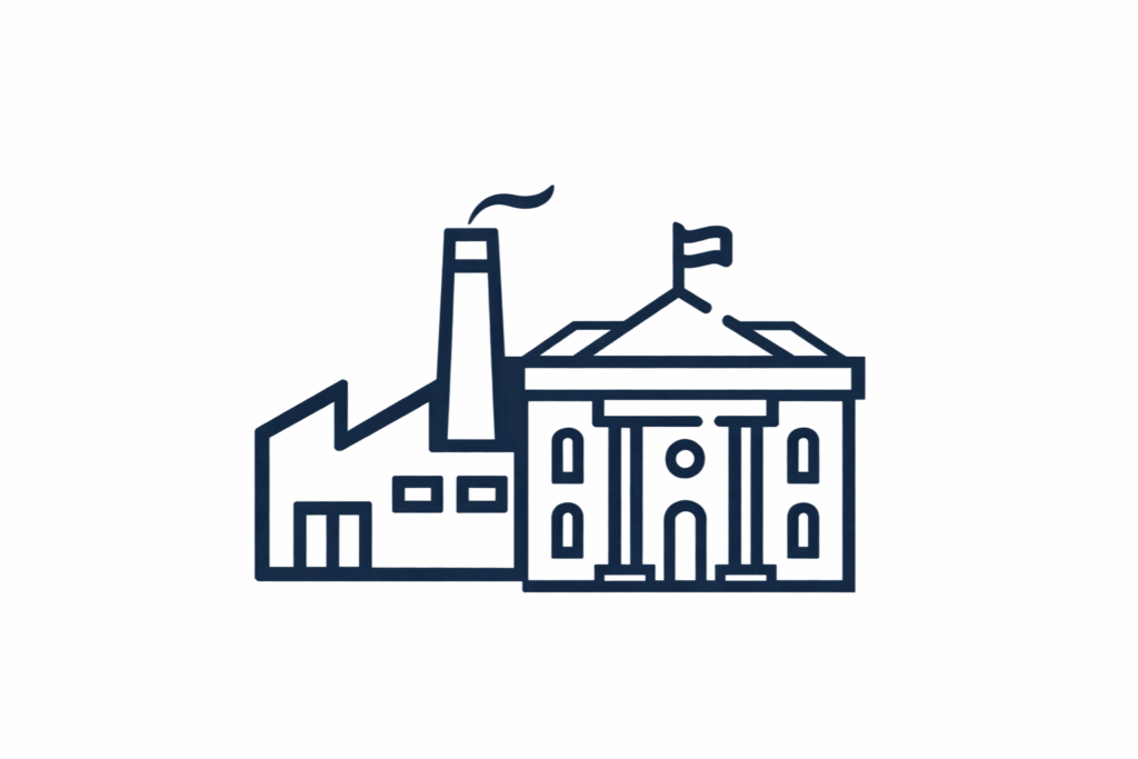 Icône d’usines et de bâtiments administratifs