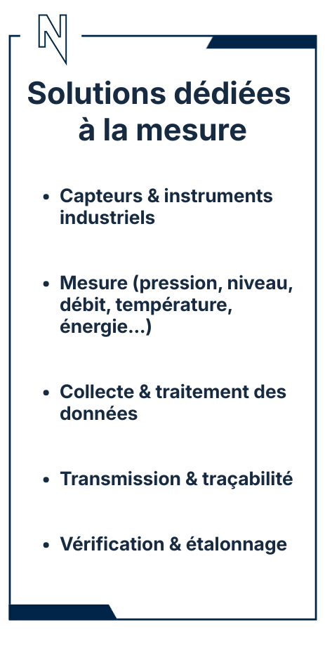 Illustration captation & mesure industrielle – données et instrumentation